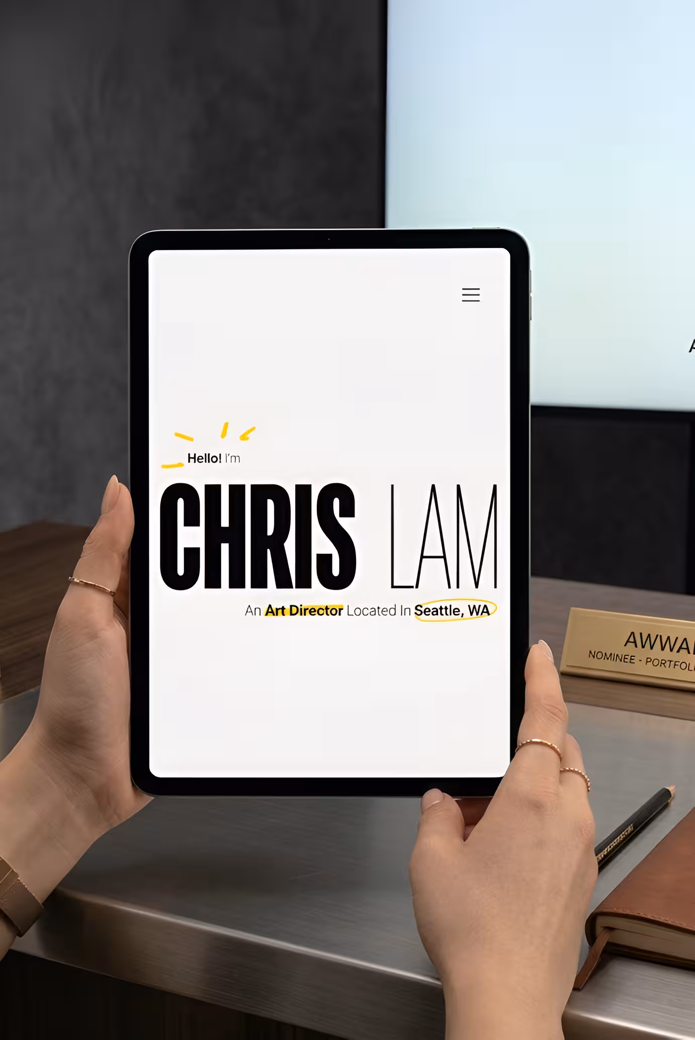 Chris Lam Portfolio tablet preview