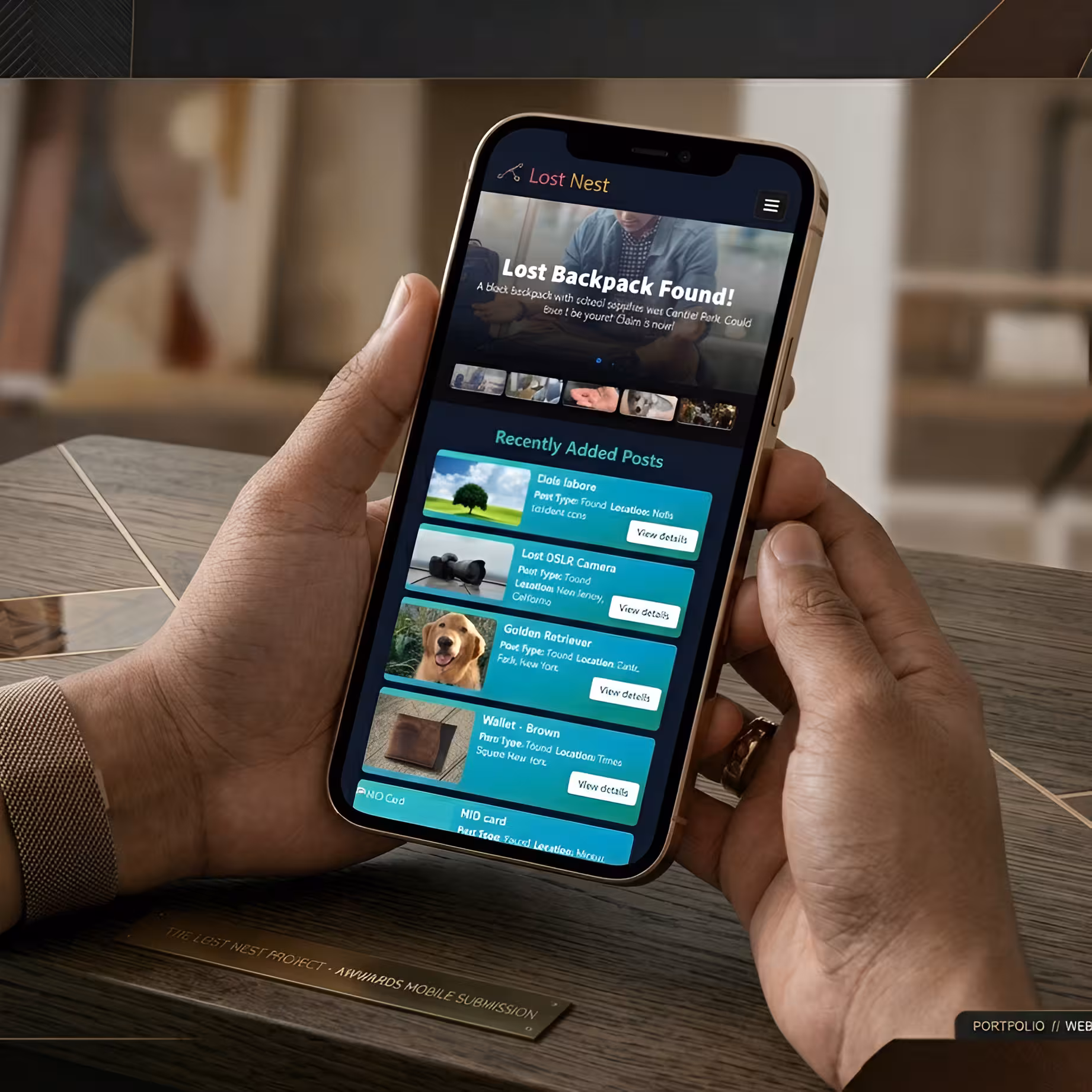 Lost and Found mobile preview