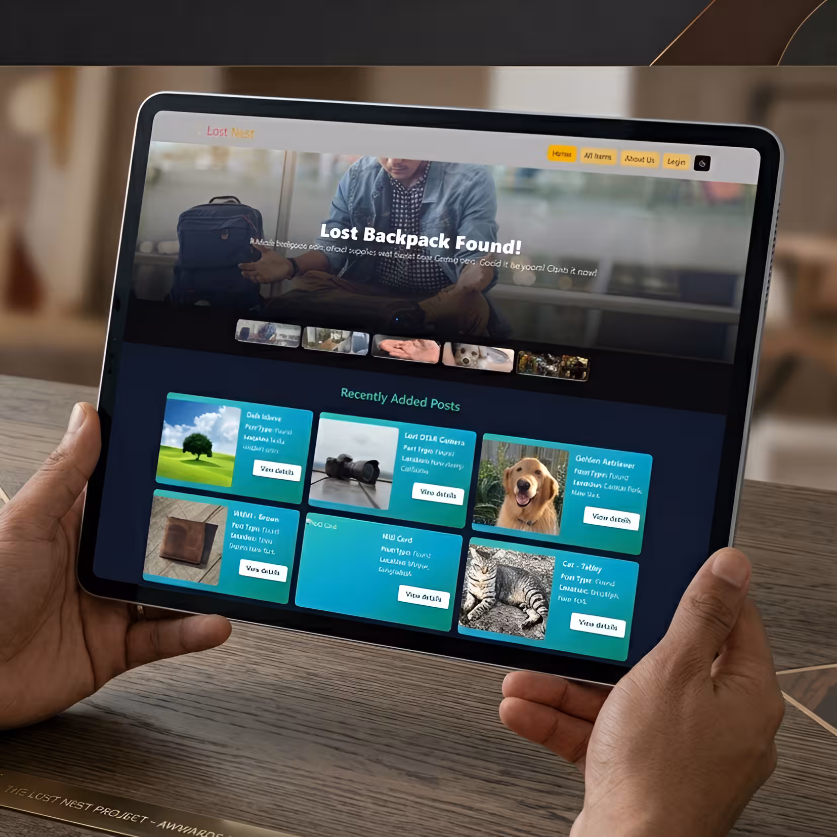 Lost and Found tablet preview