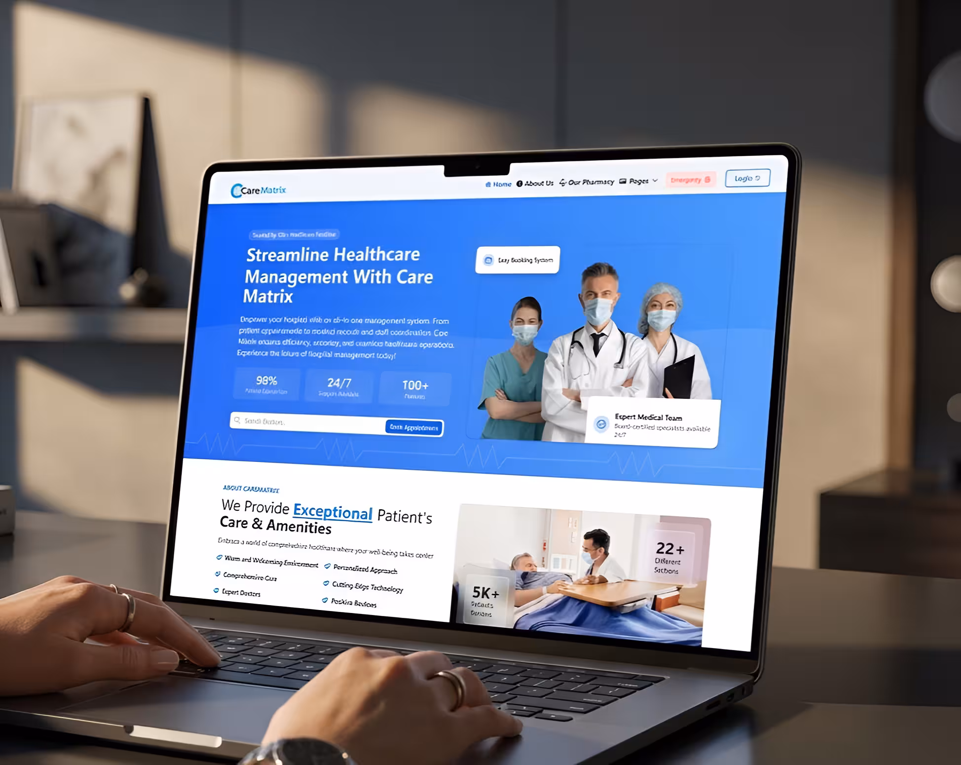 Care Matrix laptop preview